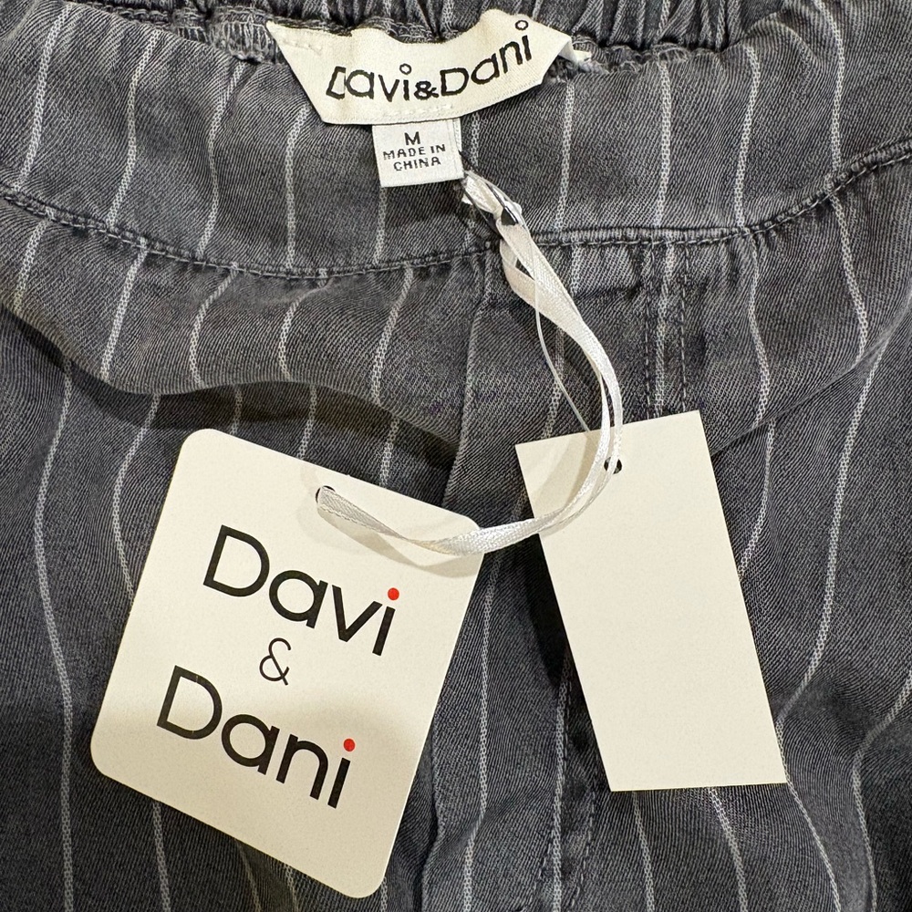 Davi & Dani Charcoal Pinstripe Trousers